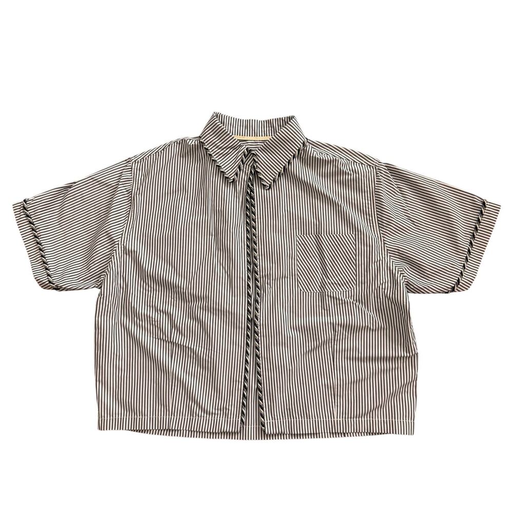 KodKody Phillips Lasso Shirt 1.0 Black Striped SAMPLE Size M